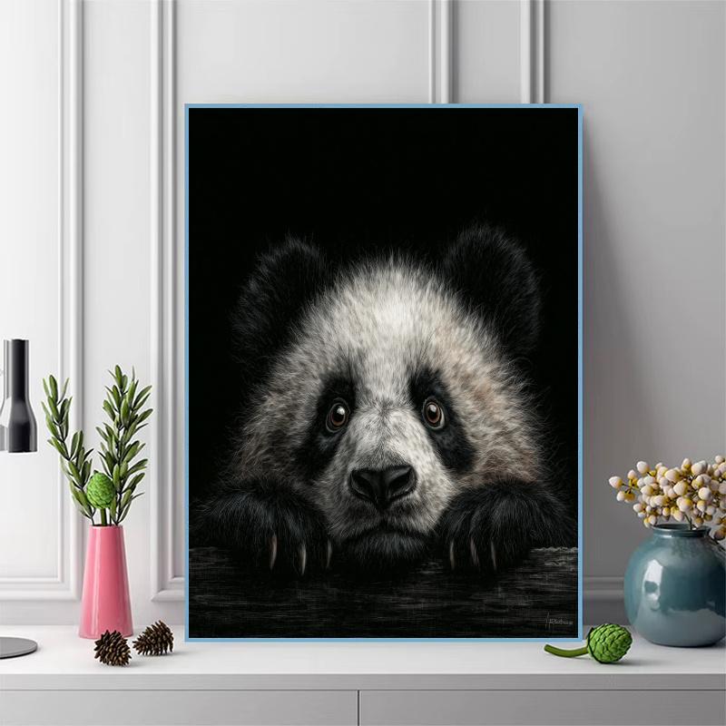Panda close-up Pattern 3pcs 100% Round Full Drill 5D DIY Diamond Painting Embroidery Cross Stitch Rhinestone Décor