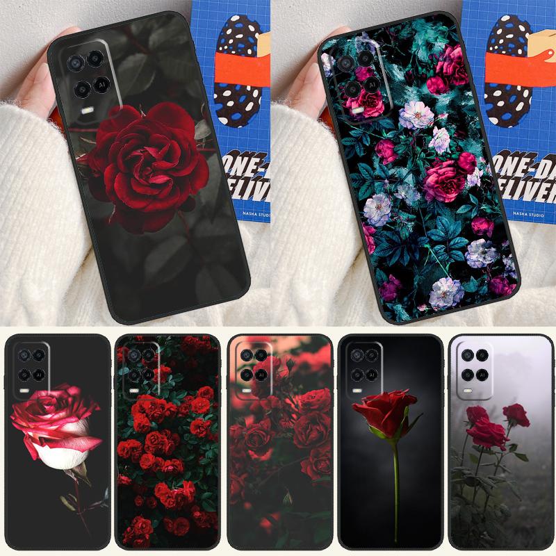 Красная Роза Цветок Для Oppo A54 A57 S A78 A58 A98 A5 A9 A91 A15 A16 A17 A52 A72 A76 A96 A74 A94 A77 Чехол для Телефона