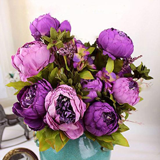 8шт поддельные цветы прочный без полива роскошный винтажный декоративный букет из искусственного пиона для сада