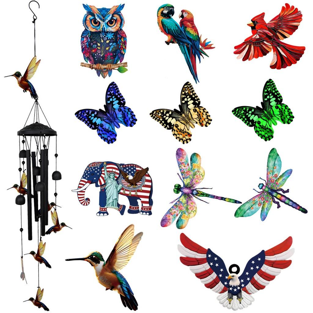 Outdoor Hanging Ornament Half Handicraft Metal Hanging Decoration Animal Wind Chimes Three Dimensional For Home Decoration