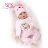 NPK 55 см мягкий силиконовый корпус Bebes Reborn Baby Doll игрушка для девочек новорожденный ребенок перед сном раннее образование