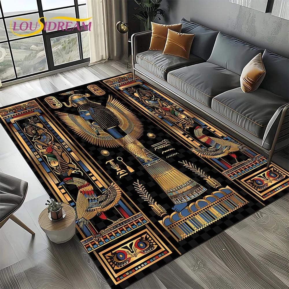 Настенная роспись Древний Египет Иероглифы Мифология Ковер Коврик для Гостиной Спальни Декор Дивана, Нескользящий Коврик для Пола