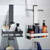 Movable Bathroom Shelves No Drill Shelf Organizer Shower Support Steel Shelf Multifunction Shelves Storage Unit For Bathroom