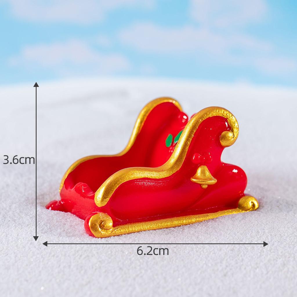 Stylish Resin Christmas Santa Claus And Snowman Miniature Ornaments Tabletop Decor