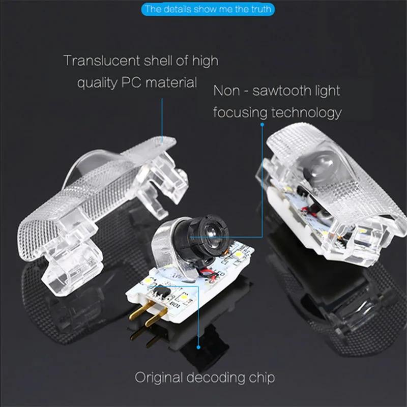 2/4Pcs Led Car Door logo Welcome Light Accessories Toyota Camry Highlander Land Cruiser Avalon Prado Rav4 Reiz Crown CHR Prius ILPUK1