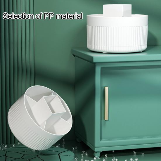 Ящик для хранения косметики на столешнице, поворотный стол на 360 градусов, большая вместимость, 5 отделений, многофункциональная кисточка для макияжа, органайзер для губной помады, держатель-контейнер