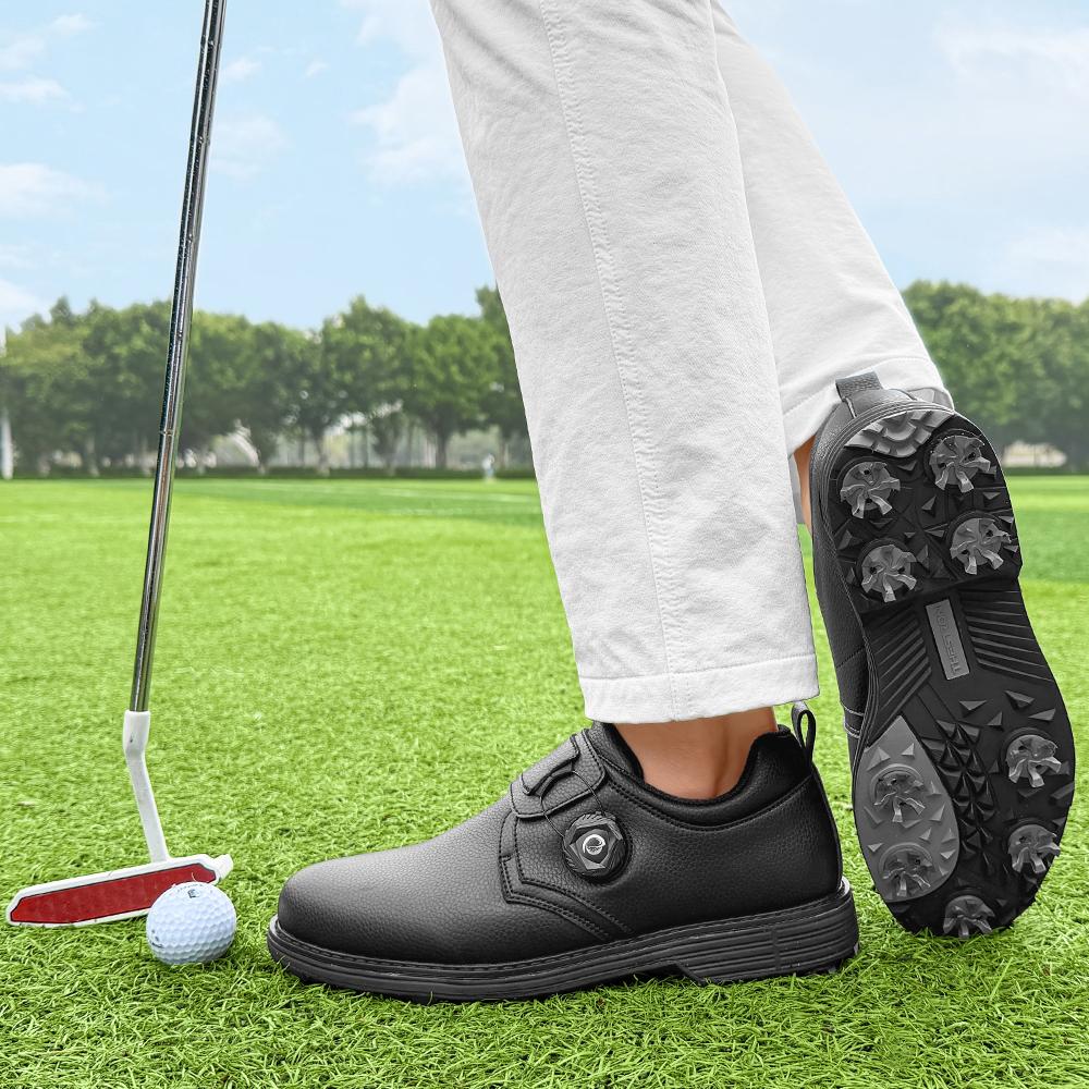 Men Golf Shoes outdoor spiked sports upper stable anti slip sole For Golf Training Outdoor All Season Daily Outdoor Casual