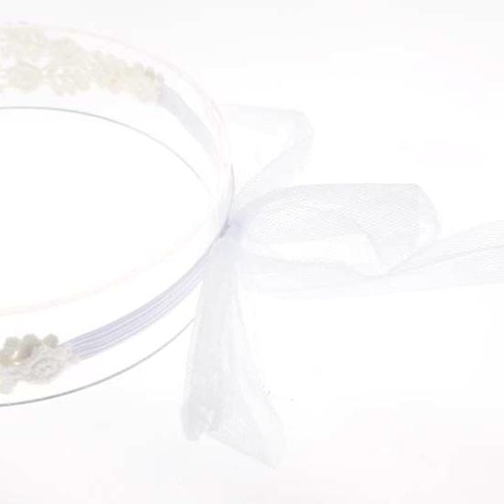 Детская повязка для волос, удобные бантики для новорожденных, эластичная кружевная повязка на голову для крещения малышей для ребенка