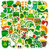 50 St. Patrick's Theme Clown Sticker Children's Cartoon Irish Cuckold Party Stickers
