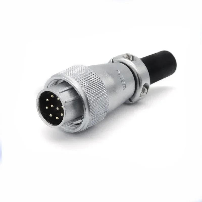 WEIPU WS16 TQ+ZM LED Light M16 Electrical Avaition Connector 2 3 4 5 7 9 10 Pin Adapter Male Plug Female Socket Rear Nut Seat