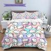 Постельное белье с рисунком Hello Kitty Комплект одеял Декор для дома Подарок (1 пододеяльник + 2 наволочки без наполнителя)