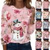Long Sleeve Shirts For Women Cute Print Graphic Tees Blouses Casual Plus Size Basic Tops Pullover