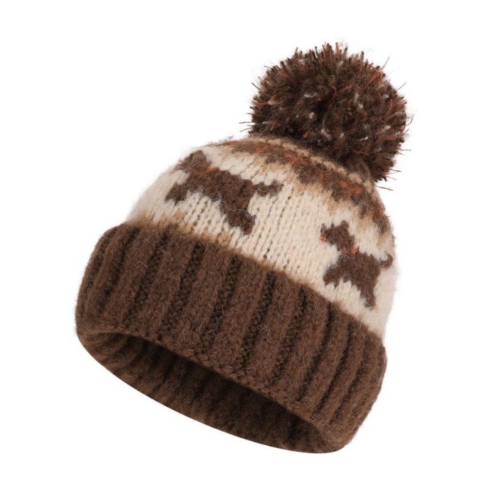 Jacquard Knit Fair Isle Beanie 55cm To 62cm Fall Winter Beanie Hat Knitted Beanie Hat Cold Weather