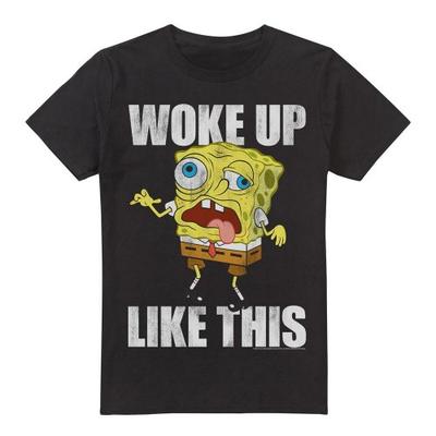 Футболка с мемом SpongeBob SquarePants Mens Woke Up Like This
