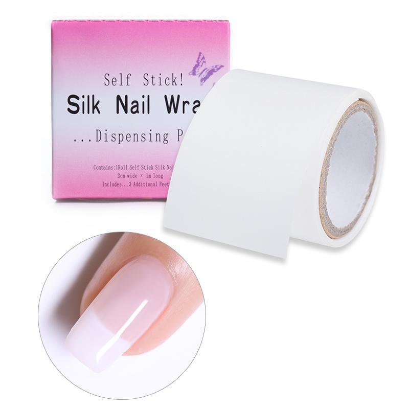 Адгезивные волокно для укрепления и ремонта сломанных и повреждённых кончиков ногтей перед гель - лаком