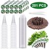 201pcs Soilless Seed Grow Nursery Pot Root Starter Hydroponic Soils Seedling Tray Pods Kit Agricultural Growing System Supplies