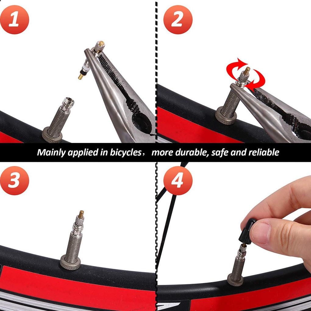 Велосипедный сердечник 2/6/12 шт., латунный сердечник для шин, дорожный велосипед, бескамерный набор инструментов, удлинительная насадка, инструмент