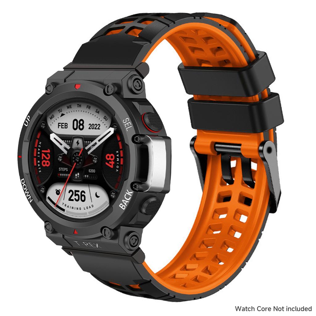 Силиконовый спортивный ремешок для Amazfit T-rex 3/2/1, двухцветный регулируемый ремешок для T-rex Pro/Ultra/2ultra, дышащий браслет для смарт-часов