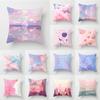 Pink Sky Cloud Peach Leather Velvet Pillowcase Sofa Office Pillow Cushion Cover