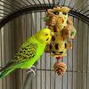 Bamboo Woven Pet Bird Chew Toy Hanging Teeth Grinding Toy Cornhusk Pinecone Toy Small Pet