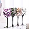 Colorful Seasons Glass Cup Goblet Champagne Cup Four Seasons Tree Wine Glasses Home Decor