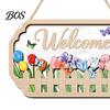 Wooden Hanging Sign Welcome Door for Front Door, Waterproof Sign, Hanger Decoration Home Farmhouse Garden Yard Porch