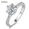 Классическое кольцо Lindon из медного сплава с цирконием, женские ювелирные изделия, свадебный подарок для вечеринки