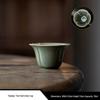 Чайный набор Руи из селадона: Гайвань с тиснением, Чайник, Чашка, Банка и Украшение