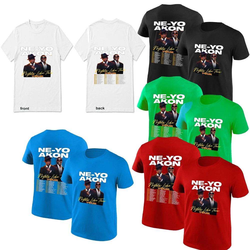 Akon TShirt NeYo Nights Like Tour Inspired Concert Unisex Adults kids Tee Tops