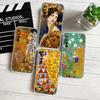 QE14 Gustav Klimt Transparent Phone Case for Motorola Moto G7 G8 G9 G84 G85 G73 G24 G15 Z2 Play Power Plus