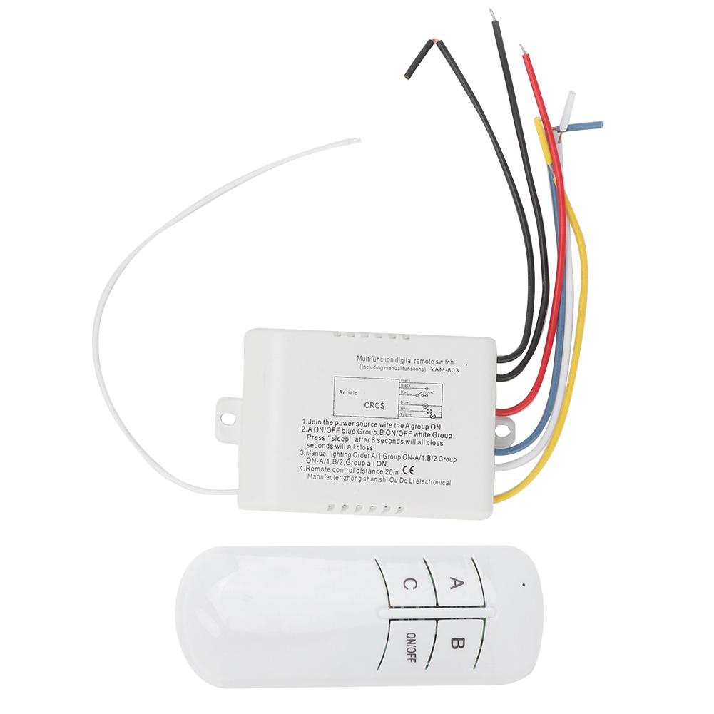 3 способа включения/выключения цифрового беспроводного настенного светильника с приемником и передатчиком, пультом дистанционного управления