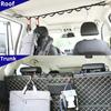 Car Clothes Hanger Bar Nylon Braided Adjustable Length Car Travel Clothesline Strong Flexible Car Organizer for Small Cars Vans Hotels Outdoor Use