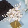 Handmade Bride Headdress White Wedding Hairpin Exquisite Bridal Headwear  Hair Jewelry