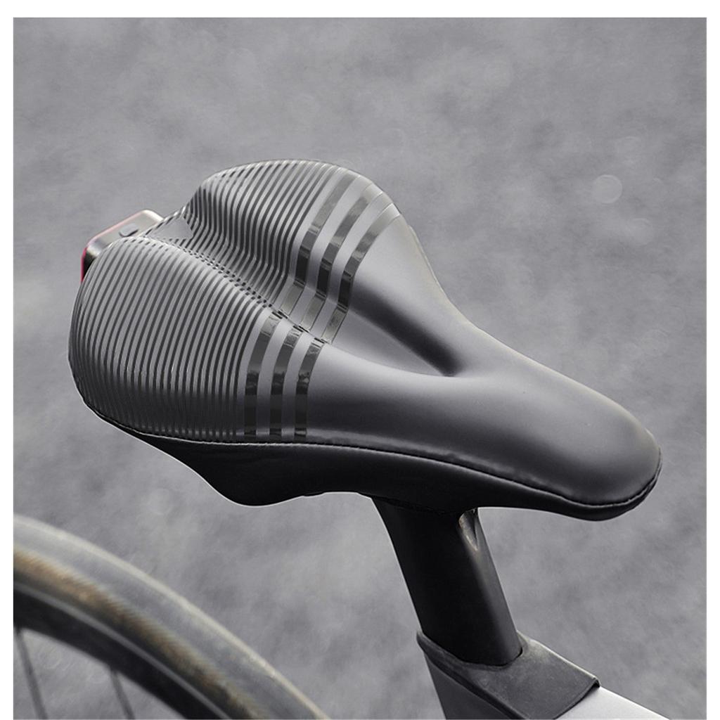 Thick Silicone Bicycle Saddle Cover Super Soft Shock Absorption Waterproof Seat Pad for Mountain Road Bike