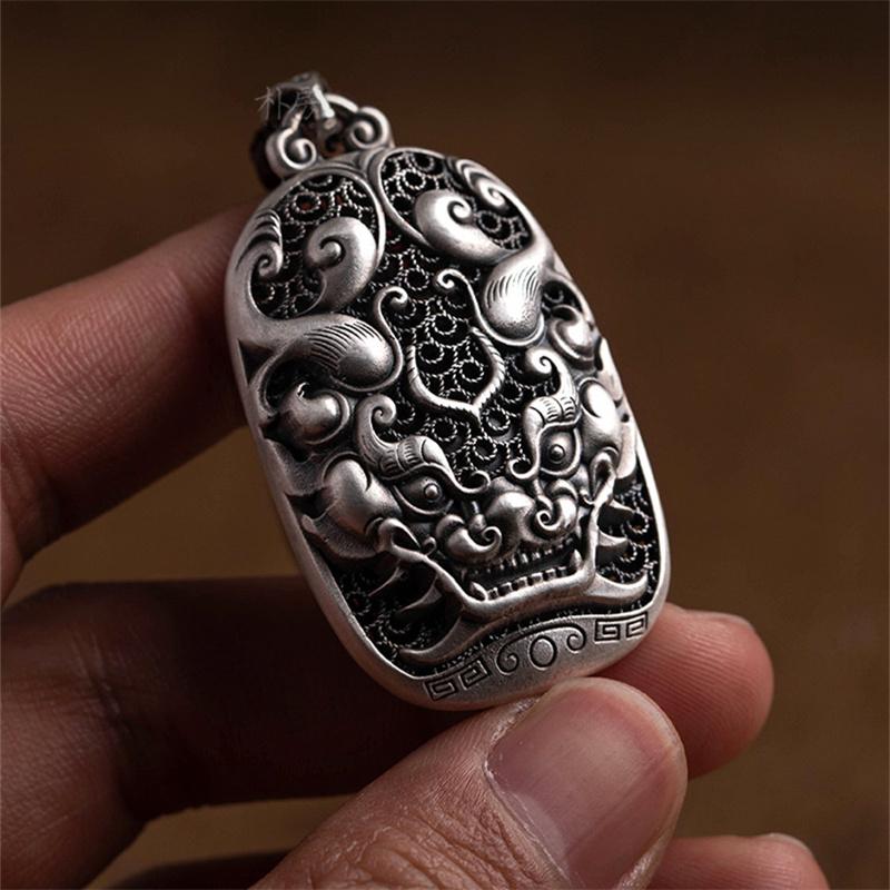 Подвеска «Богатство» для мужчин и женщин, ювелирные изделия, высококачественное серебряное ожерелье 925 пробы, мужская и женская личность, творческий подарок другу