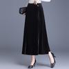 High Waist Slim Skirt Medium and Long Skirt Temperament Golden Velvet A-word Skirt Women's Autumn and Winter Middle-aged Women's Skirt Vertical