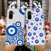 Lucky Evil Eye Blue Abstract Phone Case Transparent for Xiaomi Redmi Note X F Poco 10 11 9 7 8 3 I T S Pro Cover Shell Coque