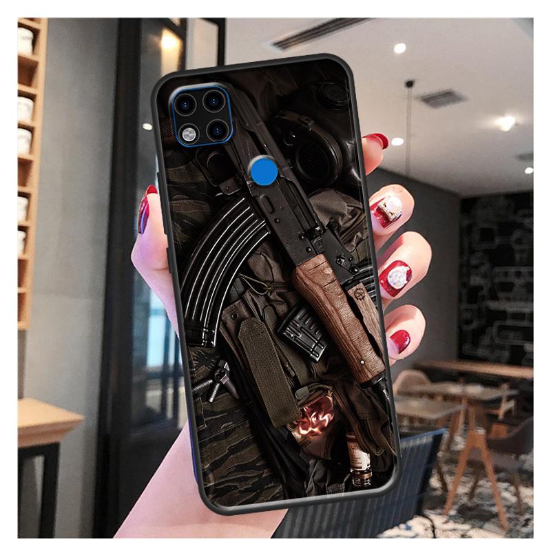 AK47 пистолет пули принципиально для Xiaomi Redmi Note 10S 9S 8T 9 Note 10 Pro Note 11 Pro Redmi 9C 9A 9T мягкий чехол