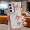Чехол с принтом розовых бантиков для Samsung S26 S25 Ultra S24 FE S23 Plus S22 S21 A15 A16 A17 A35 A36 A37 A54 A55 A56 A57 5G Покрытие линз Мягкая крышка