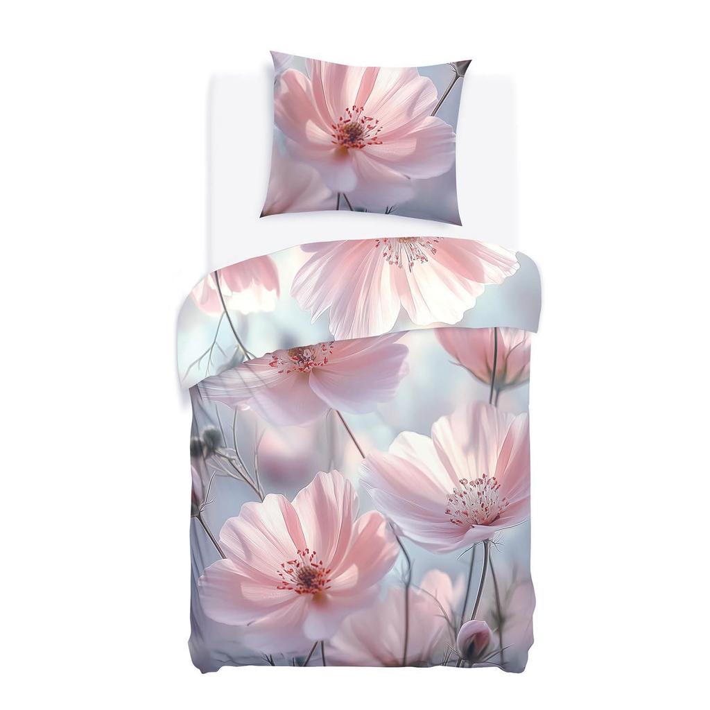 Bedding set 140x200 SATIN COTTON digital print for women rose flowers