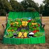 Turtles Team Adventure Blanket Flannel Throw for Sofa, Indoor, Camping, Living Room, Office, Chair, And Bed Soft Birthday Gift