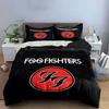 Rock Band Logo Red and Black Bedding Duvet Cover Set Duvet Cover Pillowcases  (1*Duvet Cover 2*Pillowcases, without duvet insert)