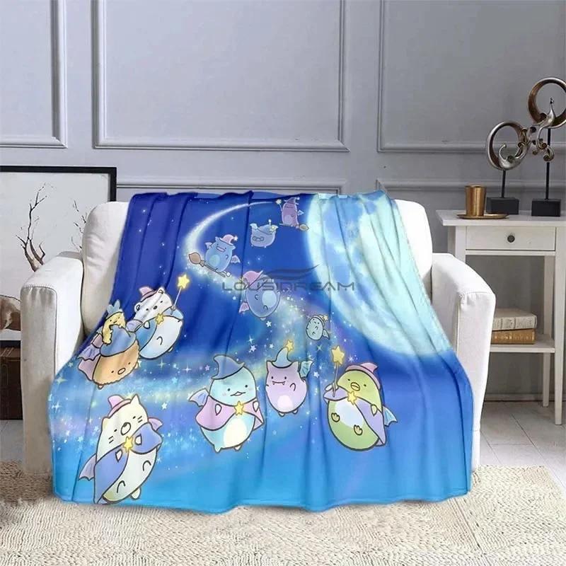 Fashion D Print Sumikko Gurashi Cartoon Cute Anime Soft Flannel Blanket for Sofa Bed Home Textile Plush Throw