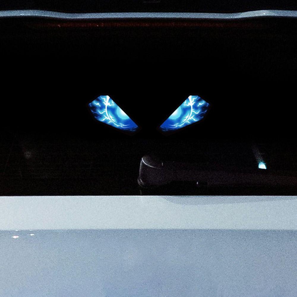Dynamic Display Solar LED Devil Eyes Car Lights Solar Powered Car Warning Light  Windshield