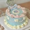 Korean Retro Decorated Small Fresh Simulation Birthday Cake Model Plastic Decoration Showcase Sample Display Photography Props