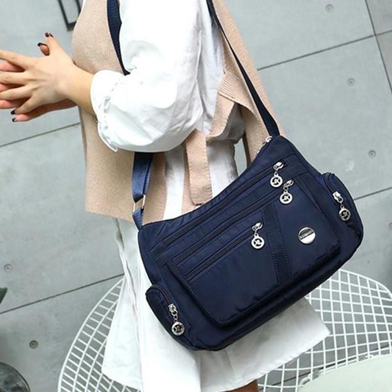Women Shoulder Messenger Bag Waterproof Nylon Oxford Crossbody Bag Handbags Large Capacity Travel Bags Purse