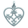 [K3625] - Серебряный кулон "Любовь" серебро (родиевое покрытие) - 22х18 мм