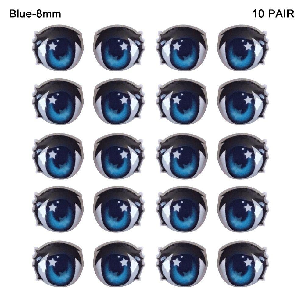 Кролик Мультяшные Глаза Наклейки Хрусталь Стекло Лицо Орган Пастер Несколько стилей Аниме Фигурка Кукла