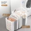 "Large Capacity Folding Wall-Mounted Laundry Basket for Dorms and Bathrooms"