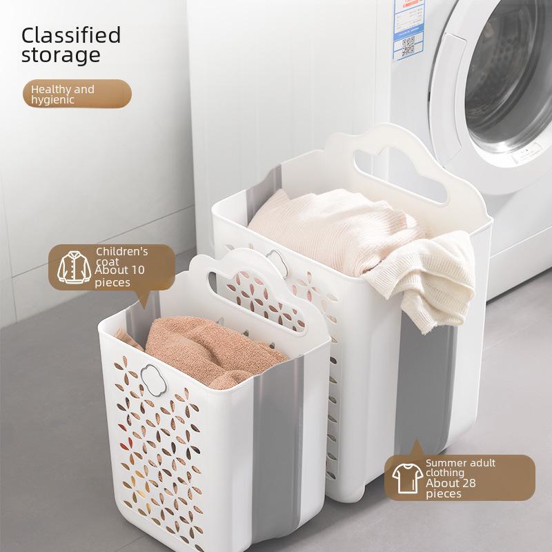 "Large Capacity Folding Wall-Mounted Laundry Basket for Dorms and Bathrooms"